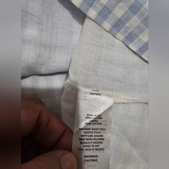 NWT Abound Gingham Puff Sleeves Blue Mini Dress Size Large - Picture 4 of 10